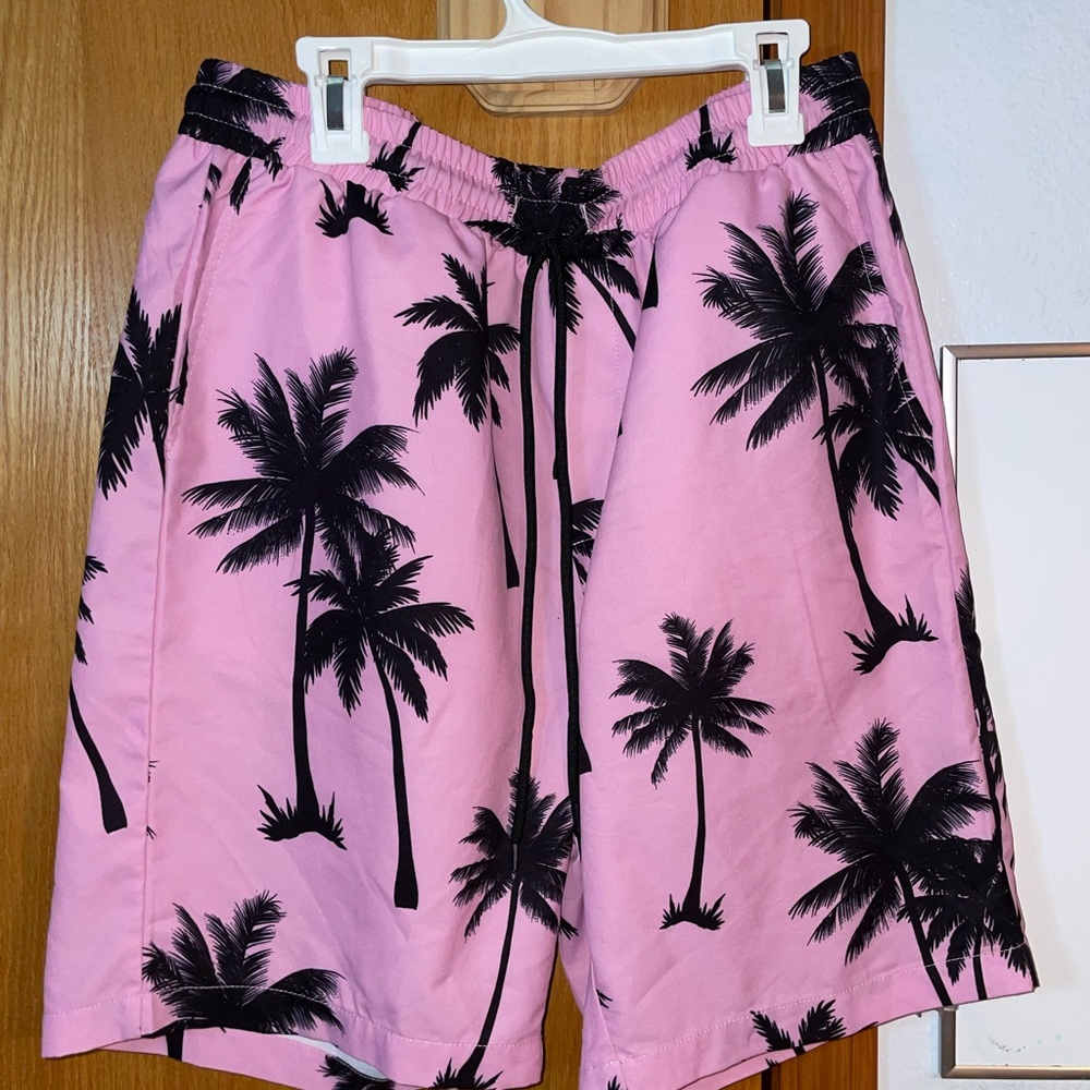 Pink Palm Tree Shorts